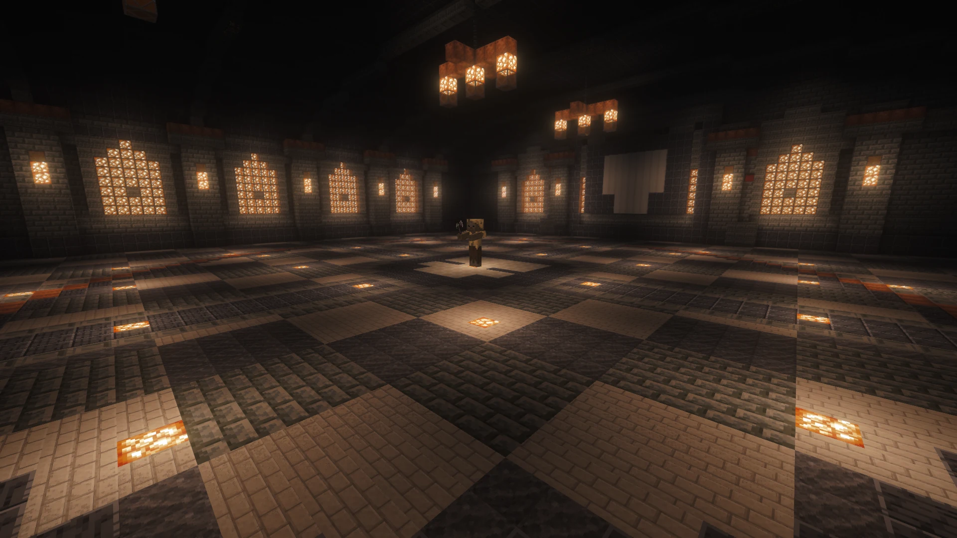 Obor dentro de su arena de Minecraft con el paquete KLPScape